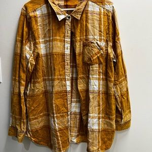 Mustard colored flannel